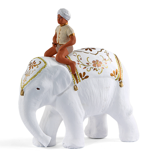 Eléphanteau d'apparat blanc Eléphanteau d'apparat blanc